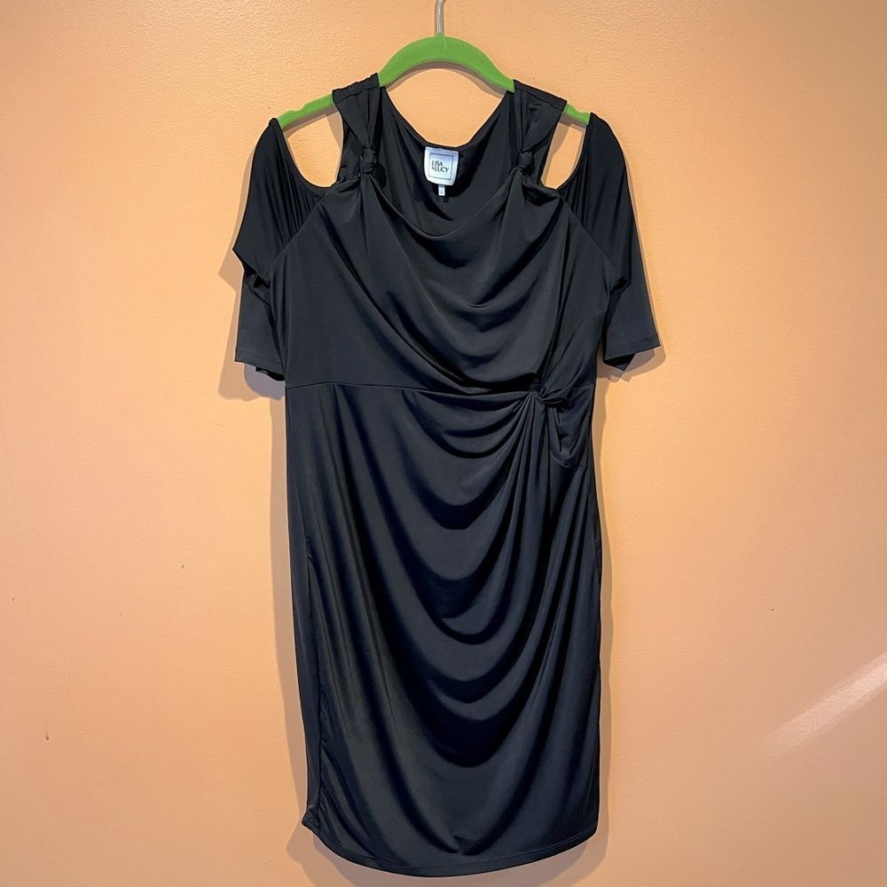 Lisa & Lucy Size L Black Cold Shoulder Women’s Dress